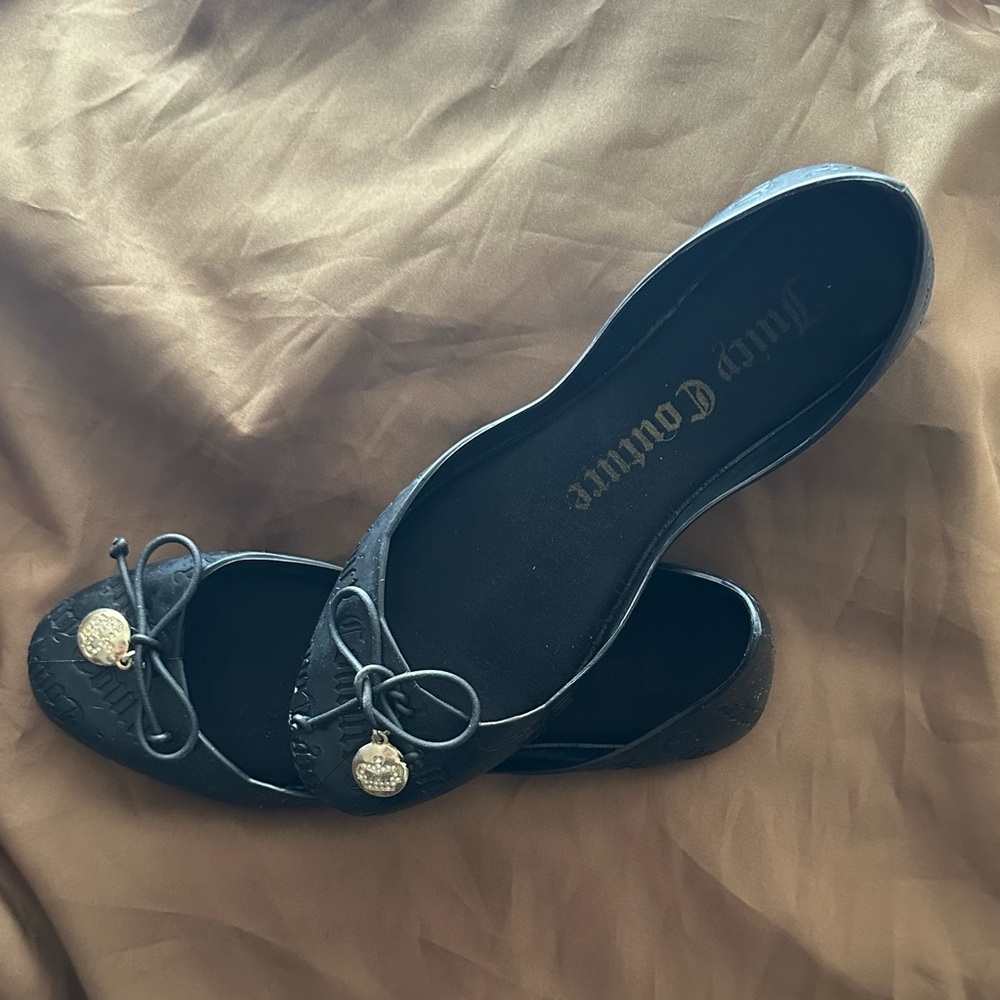 Juicy Couture Black Jelly Flats